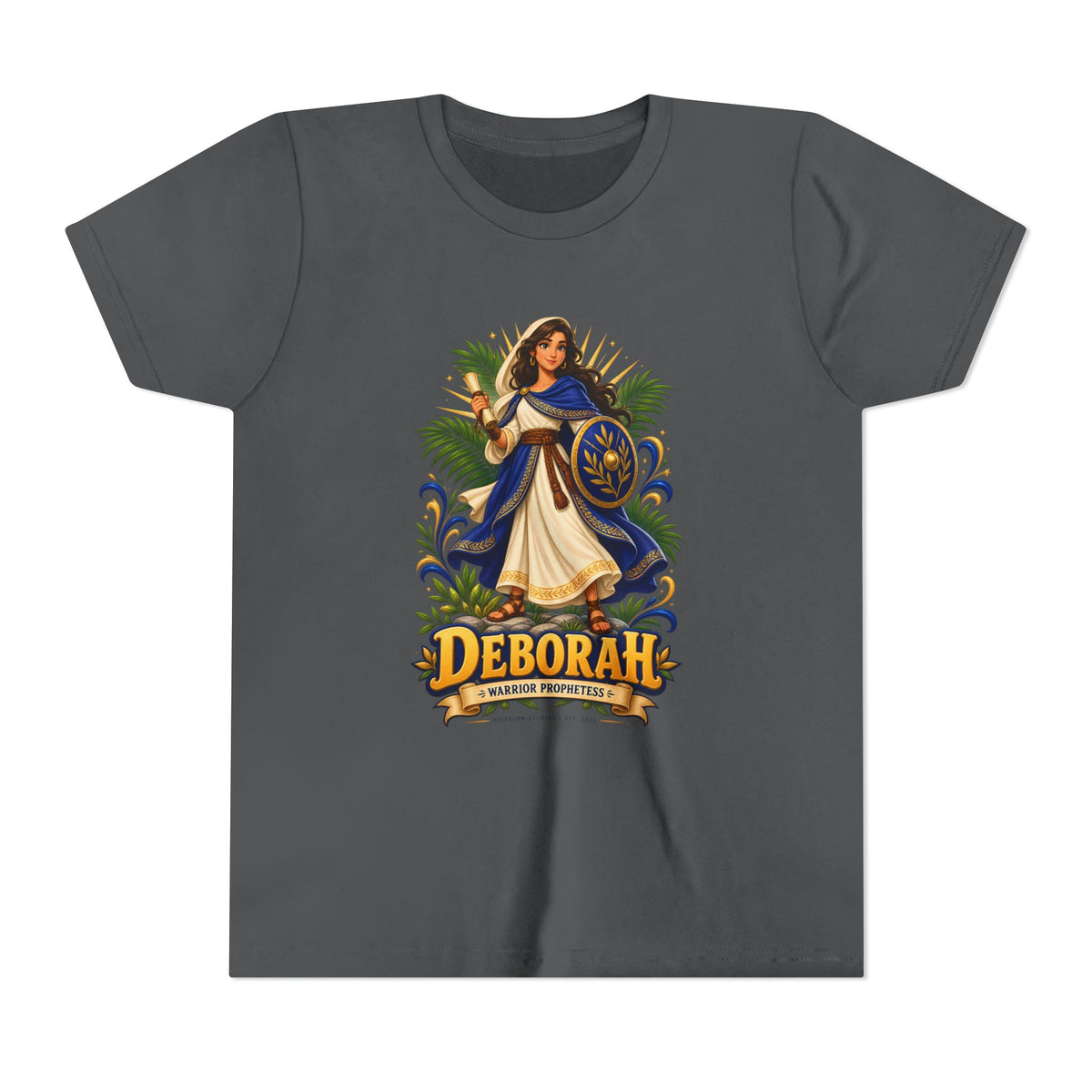 Deborah Biblical Heroine Youth Tee — "Deborah" Illustrated Name Shirt