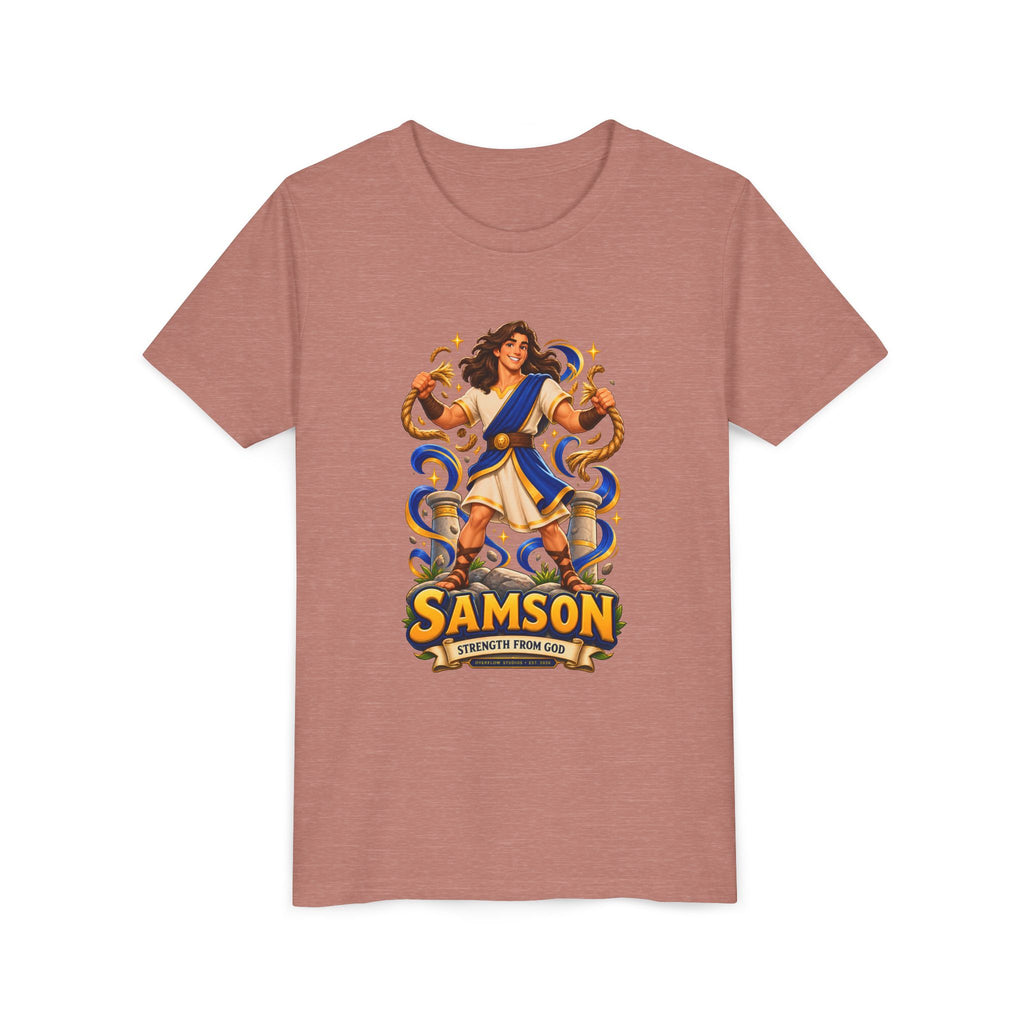 Samson Youth Tee — Biblical Hero Graphic Shirt