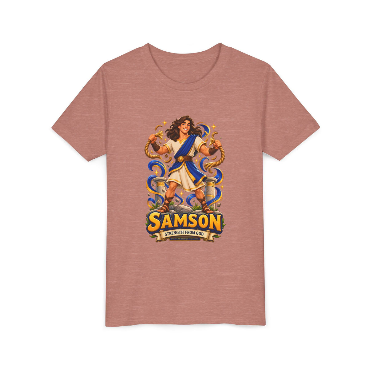 Samson Youth Tee — Biblical Hero Graphic Shirt