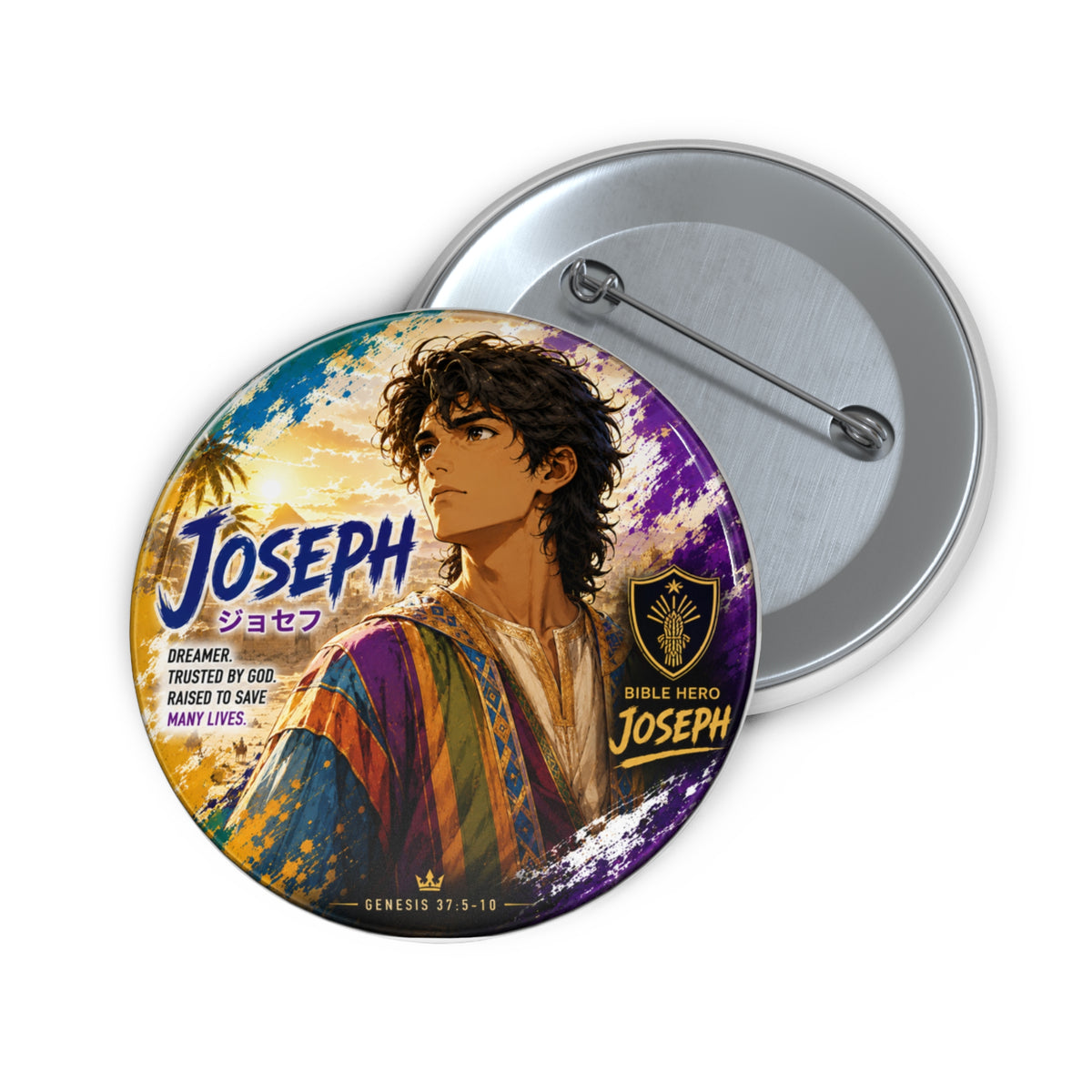 Joseph Anime Character Pin Button — Colorful Cloak Badge for Jackets, Backpacks & Collectors