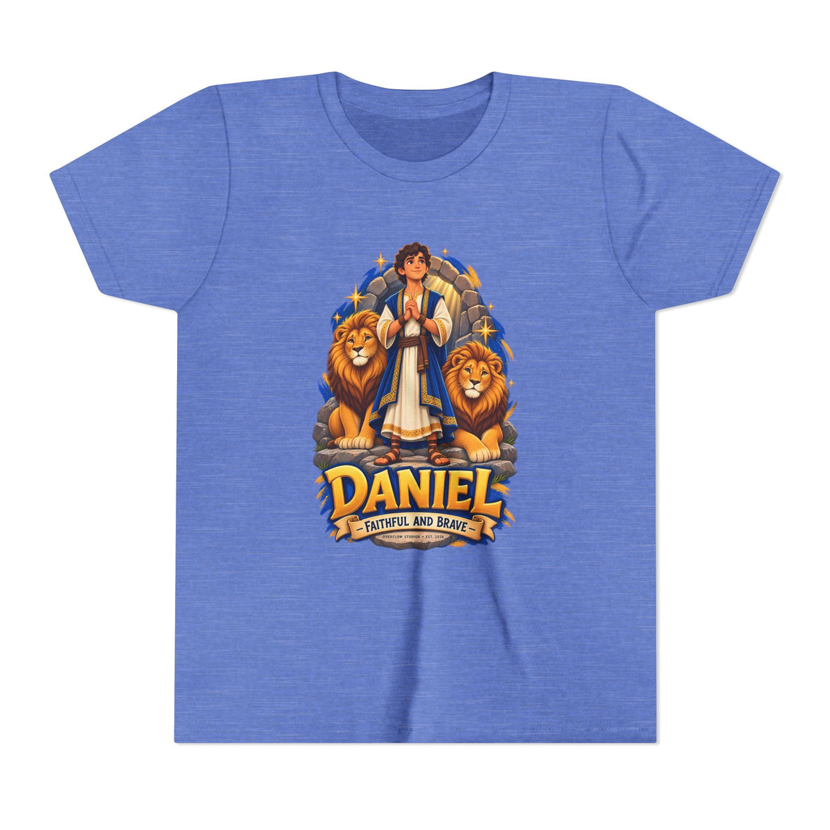 Youth Tee — Daniel Lion of Faith Kids Shirt ("Daniel: Faithful and Brave")
