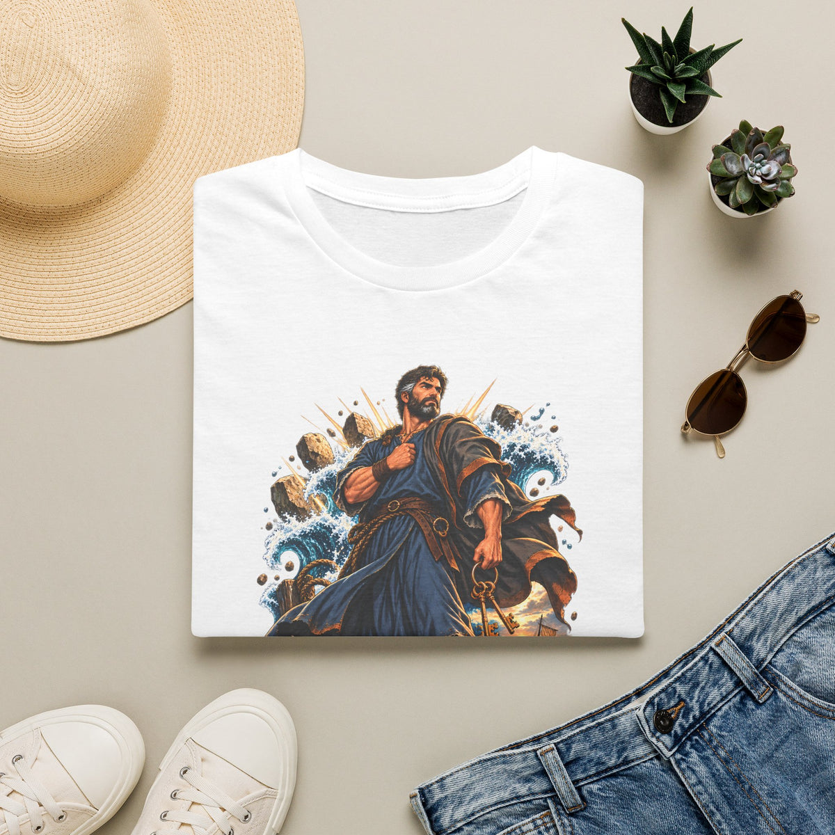 Peter The Rock Graphic T-Shirt — Inspirational Biblical Faith Tee