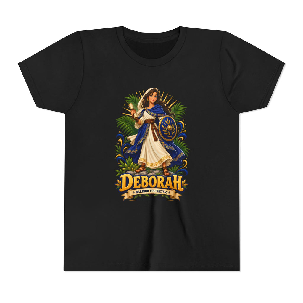 Deborah Biblical Heroine Youth Tee — "Deborah" Illustrated Name Shirt