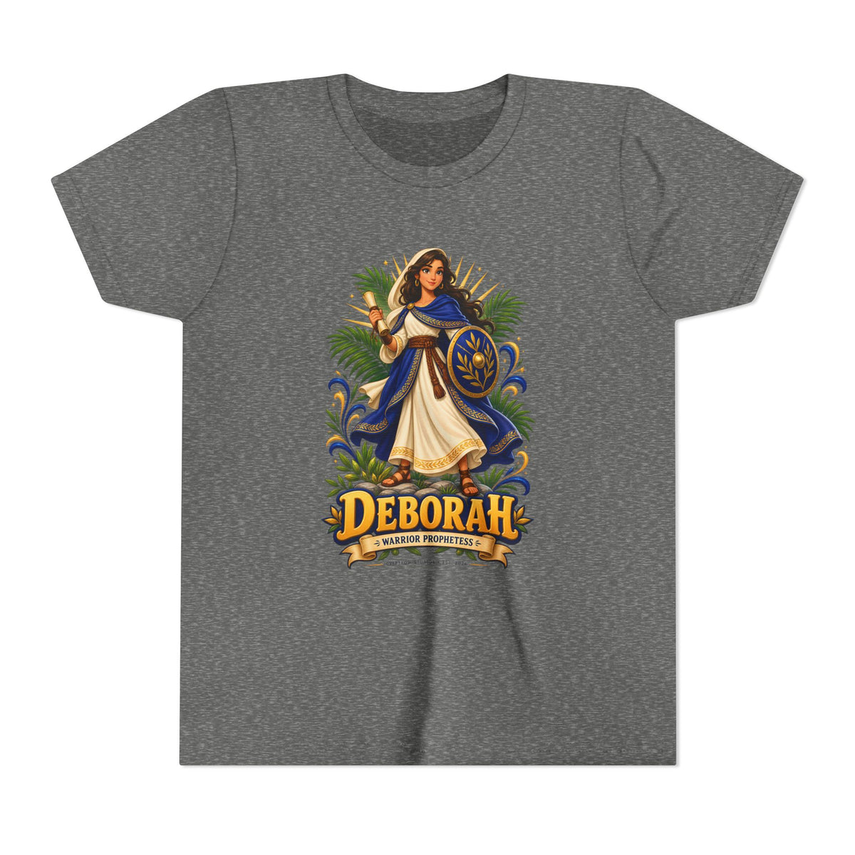 Deborah Biblical Heroine Youth Tee — "Deborah" Illustrated Name Shirt